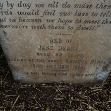 DEANE Samuel -1865 & Jane -1882 :: DEANE James -1879 _3