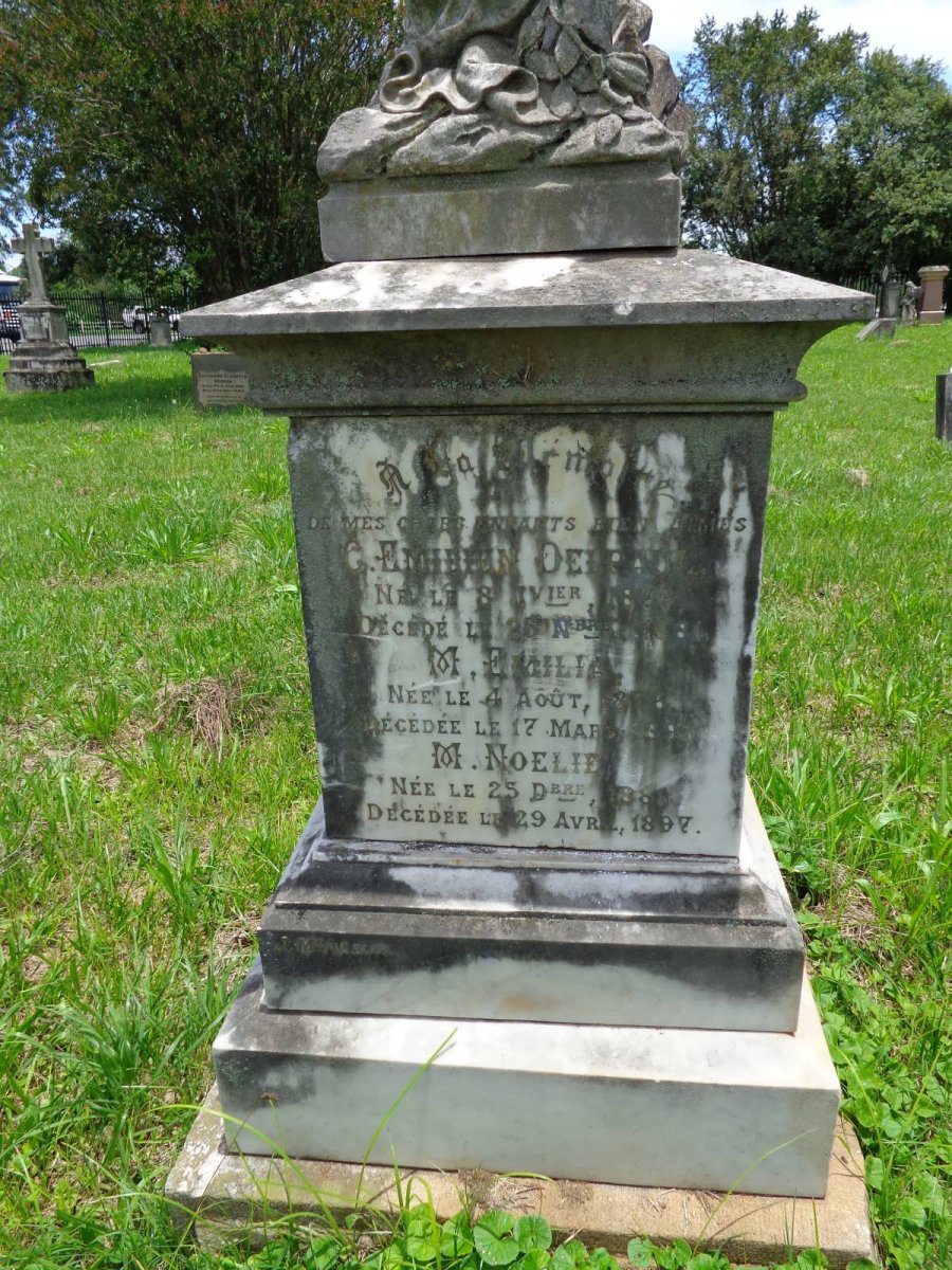 DELPAUL C. Emileen -1881 :: DELPAUL M. Emilia 18?6 :: NOELIE M. 188?-1897