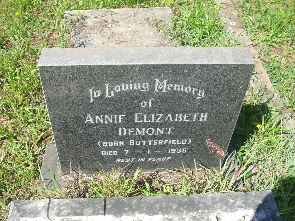 DEMONT Annie Elizabeth nee BUTTERFIELD -1935