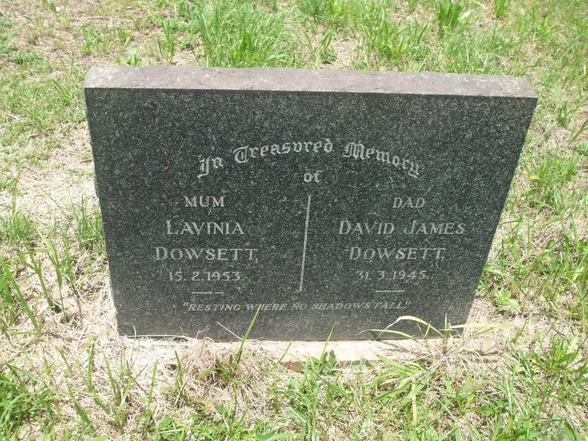 DOWSETT David James -1945 &amp; Lavinia -1953
