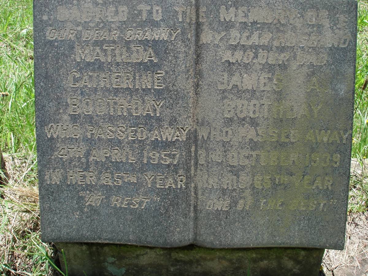 DAY James A., Booth -1939 &amp; Matilda Catherine -1957