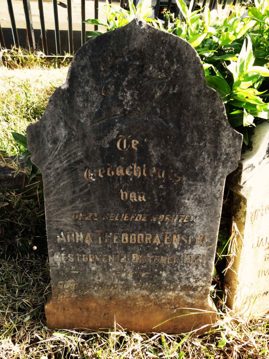 ENSLIN Jan Adriaan 1837-1921 :: ENSLIN Anna Theodora -1921 _2