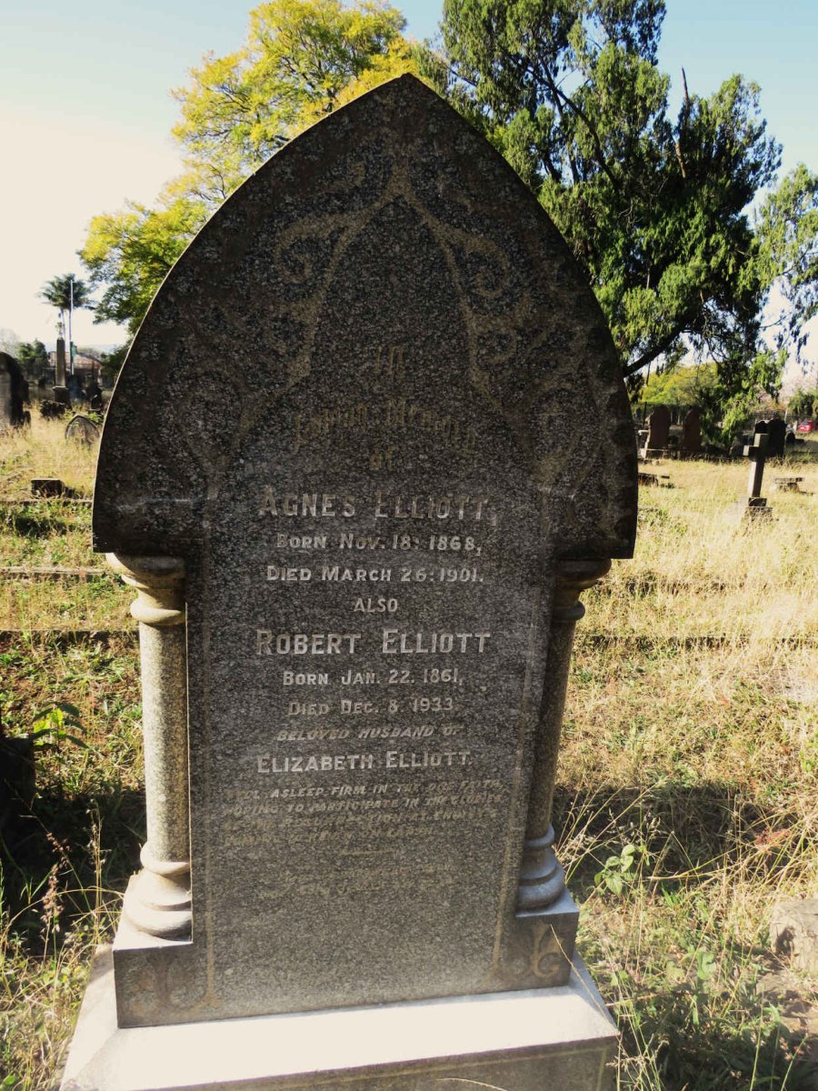 ELLIOTT Robert 1861-1933 :: ELLIOTT Agnes 1868-1901