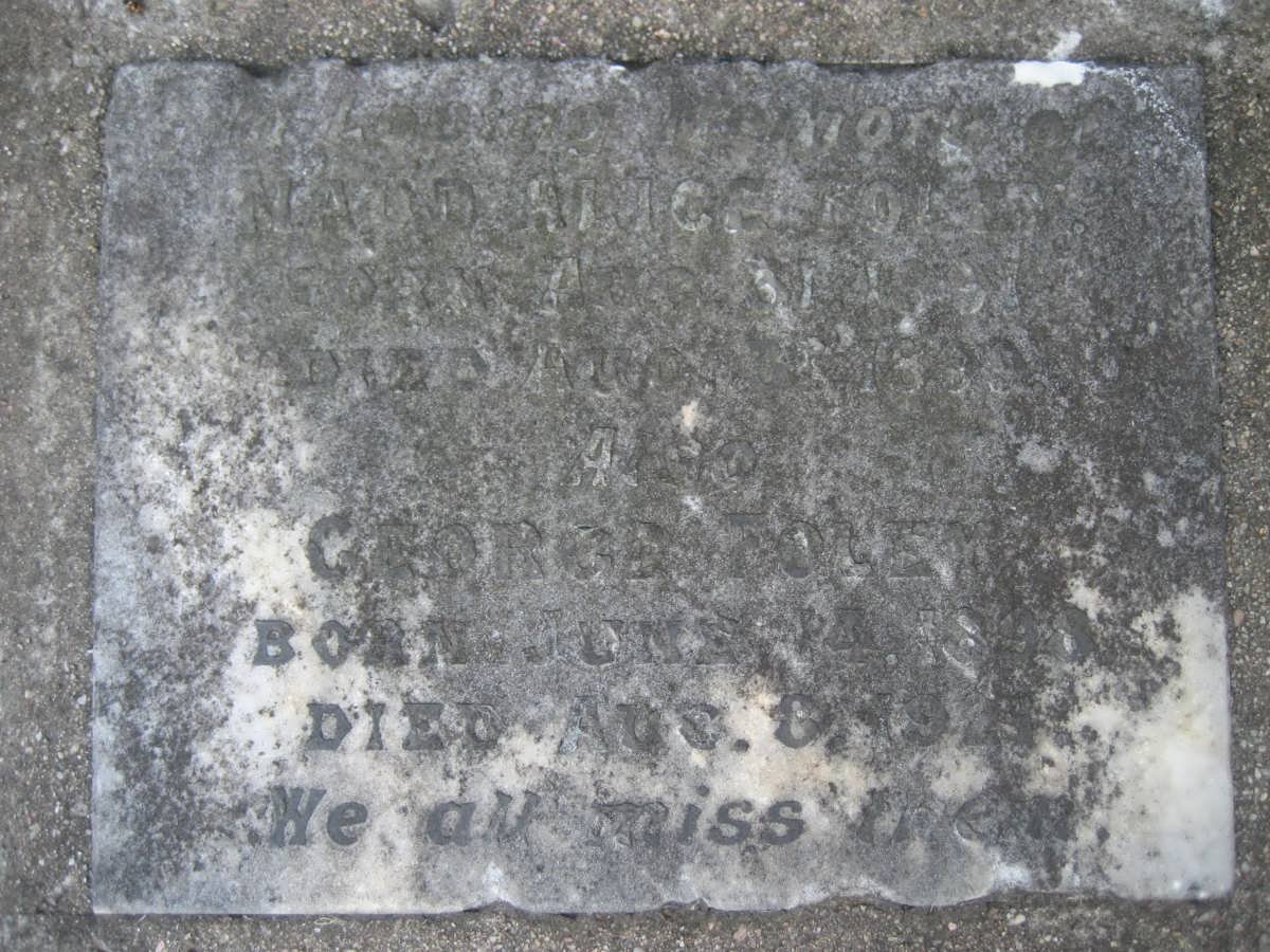 FOLEY Maud Alice 18??-1899 :: FOLEY George 1898-1921