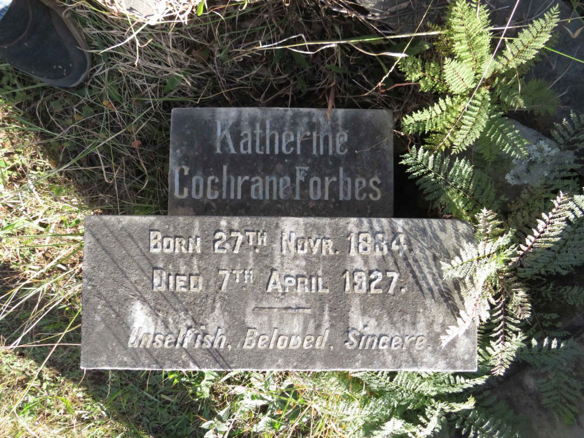 FORBES Katherine Cochrane 1884-1927