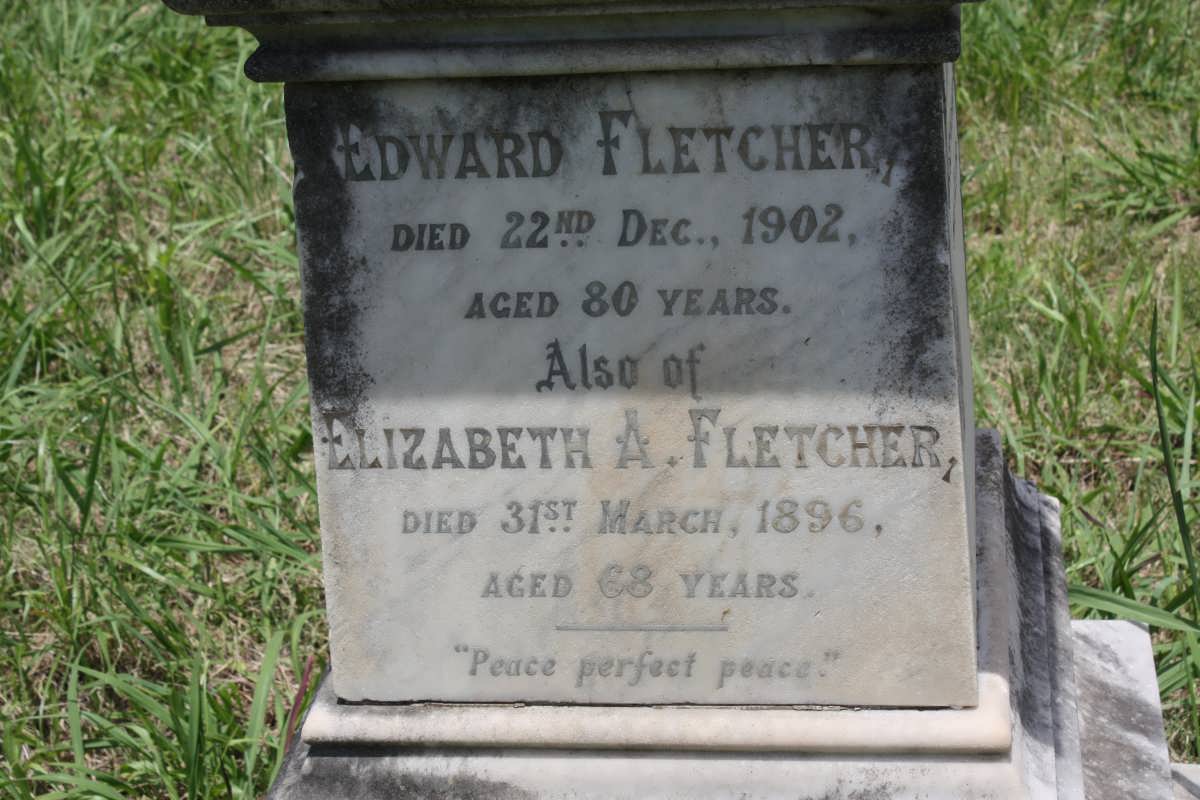 FLETCHER Edward -1902 &amp; Elizabeth A. -1896