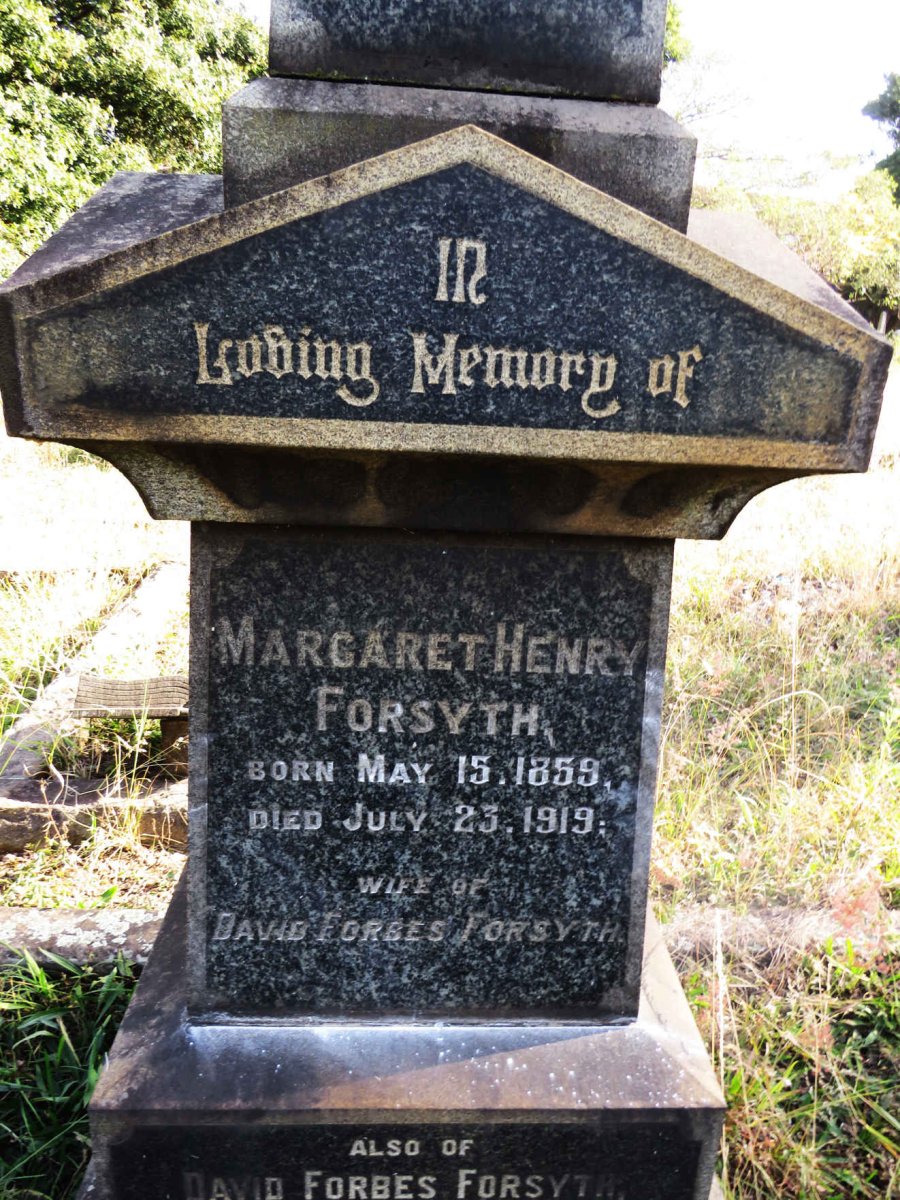 FORSYTH David Forbes 1859-1924 & Margaret Henry 1859-1919 _1