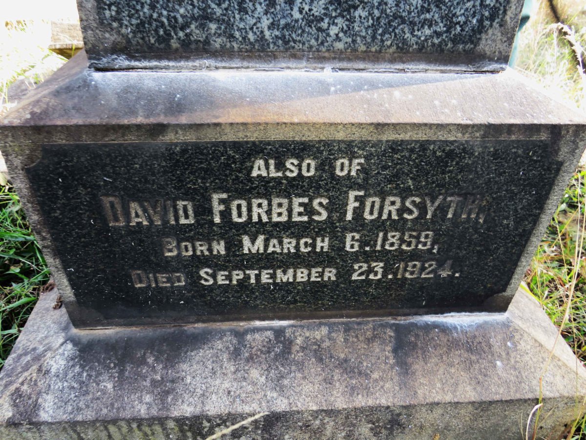 FORSYTH David Forbes 1859-1924 & Margaret Henry 1859-1919 _2