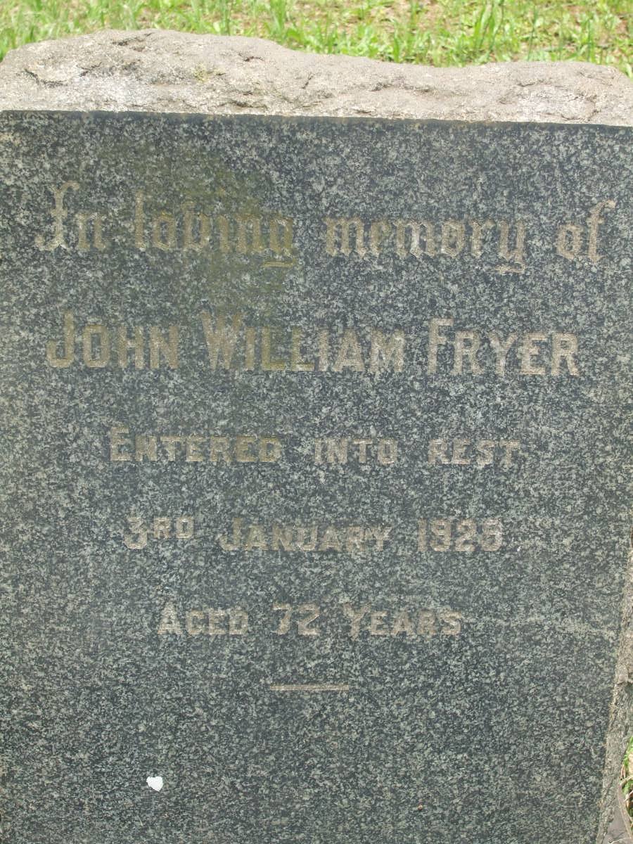 FRYER John William -1929