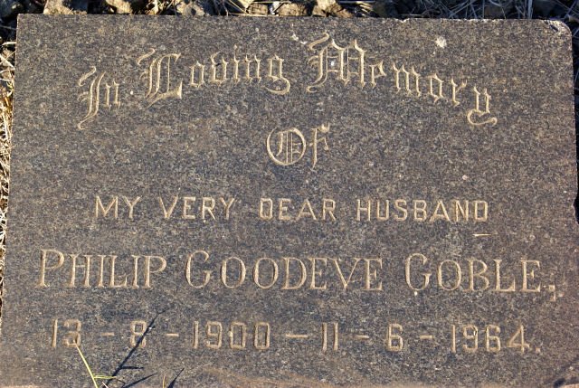 GOBLE Philip Goodeve 1900-1964
