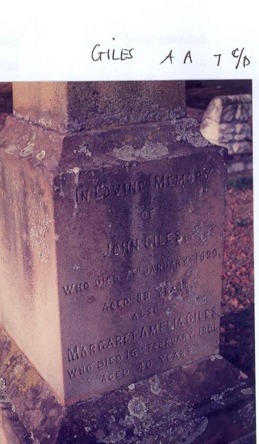 GILES John -1890 :: GILES Margaret Amelia -1961
