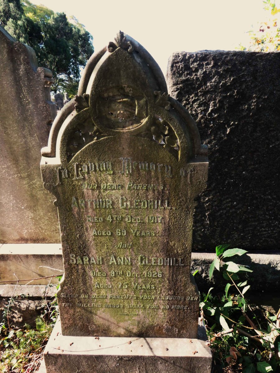 GLEDHILL Arthur -1917 & Sarah Ann -1926