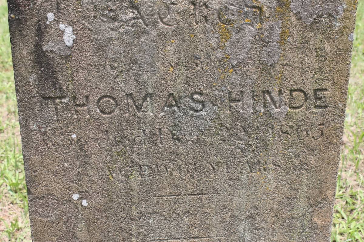 HINDE Thomas -1865