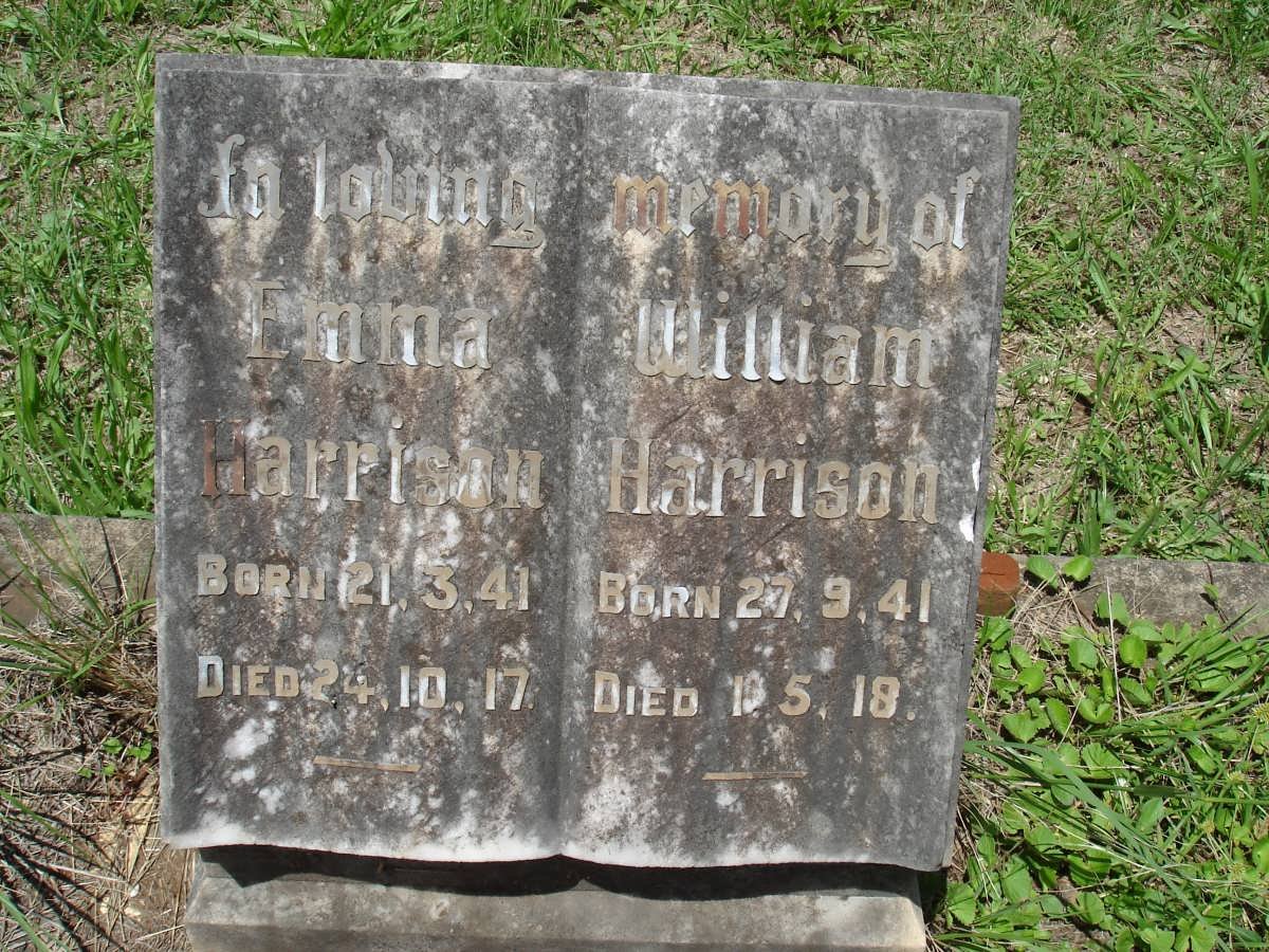 HARRISON William 1841-1918 &amp; Emma 1841-1917