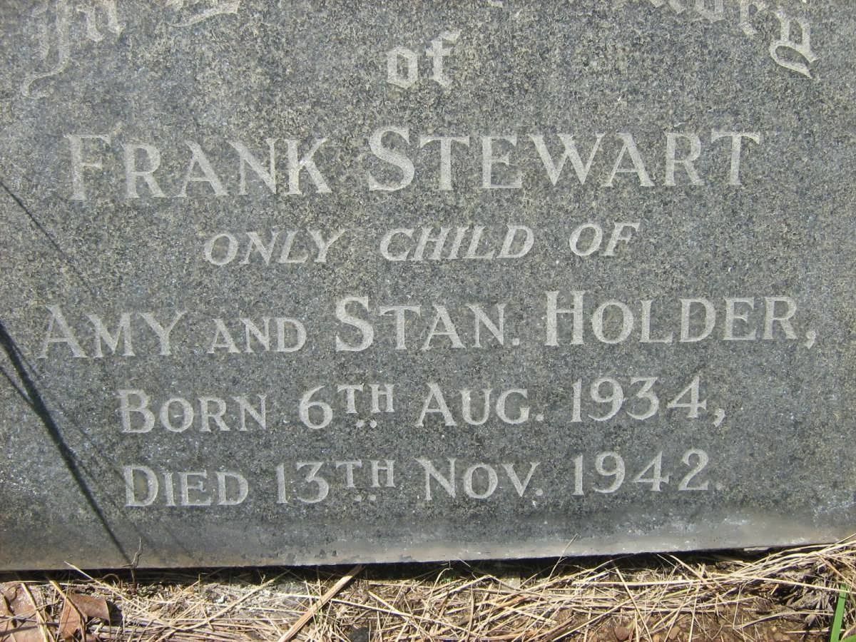 HOLDER Frank Stewart 1934-1942