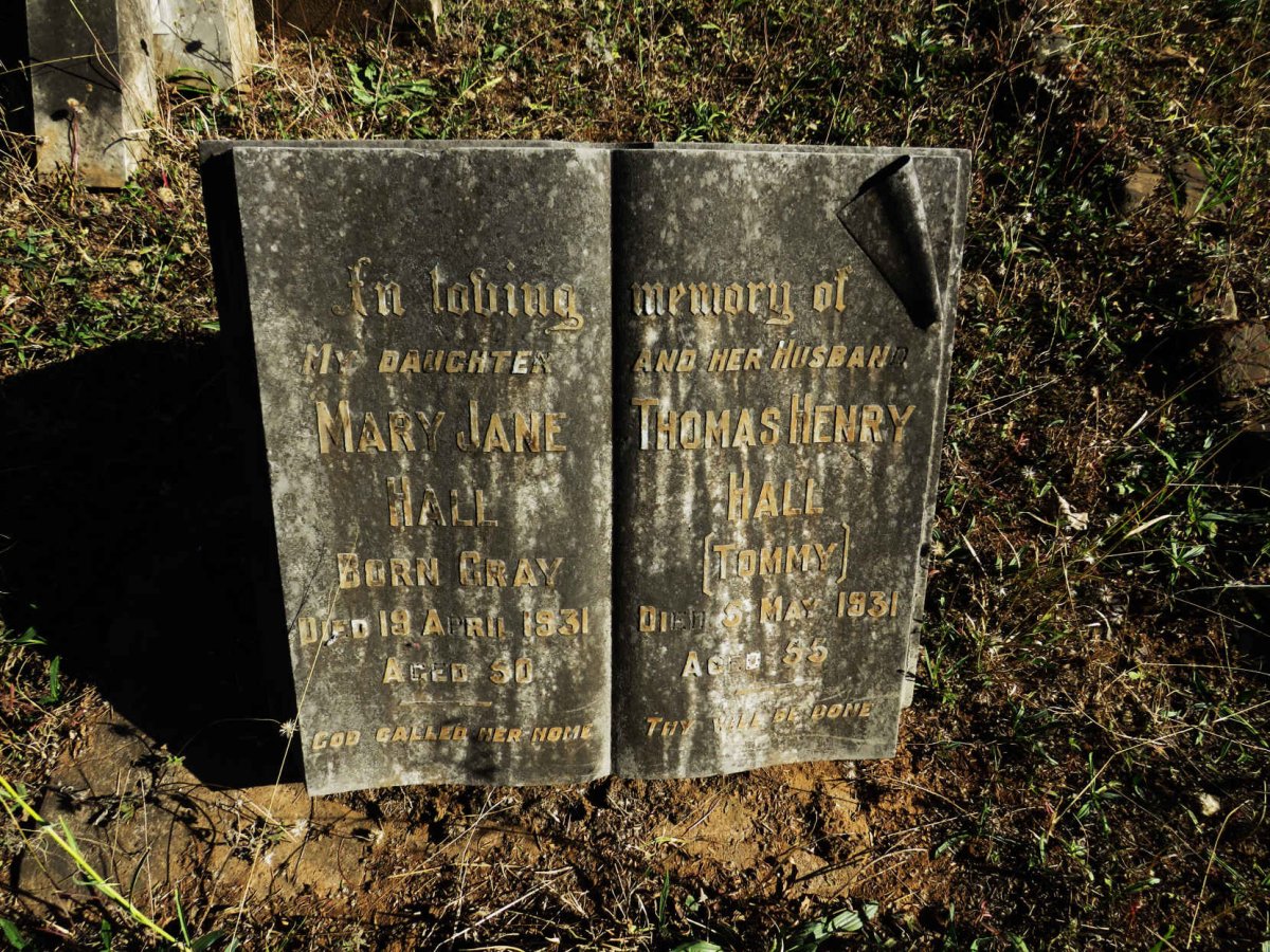 HALL Thomas Henry -1931 & Mary Jane GRAY -1931