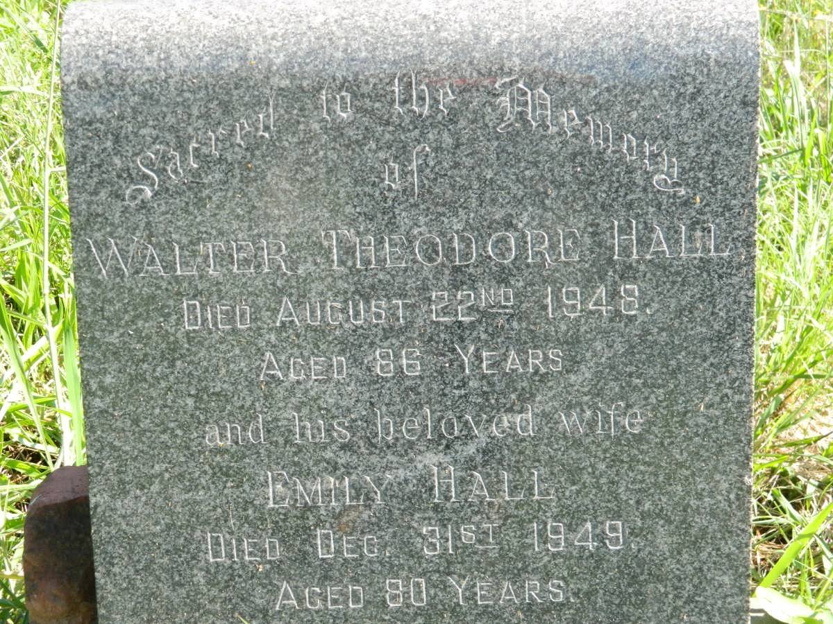 HALL Walter Theodore -1948 &amp; Emily -1949