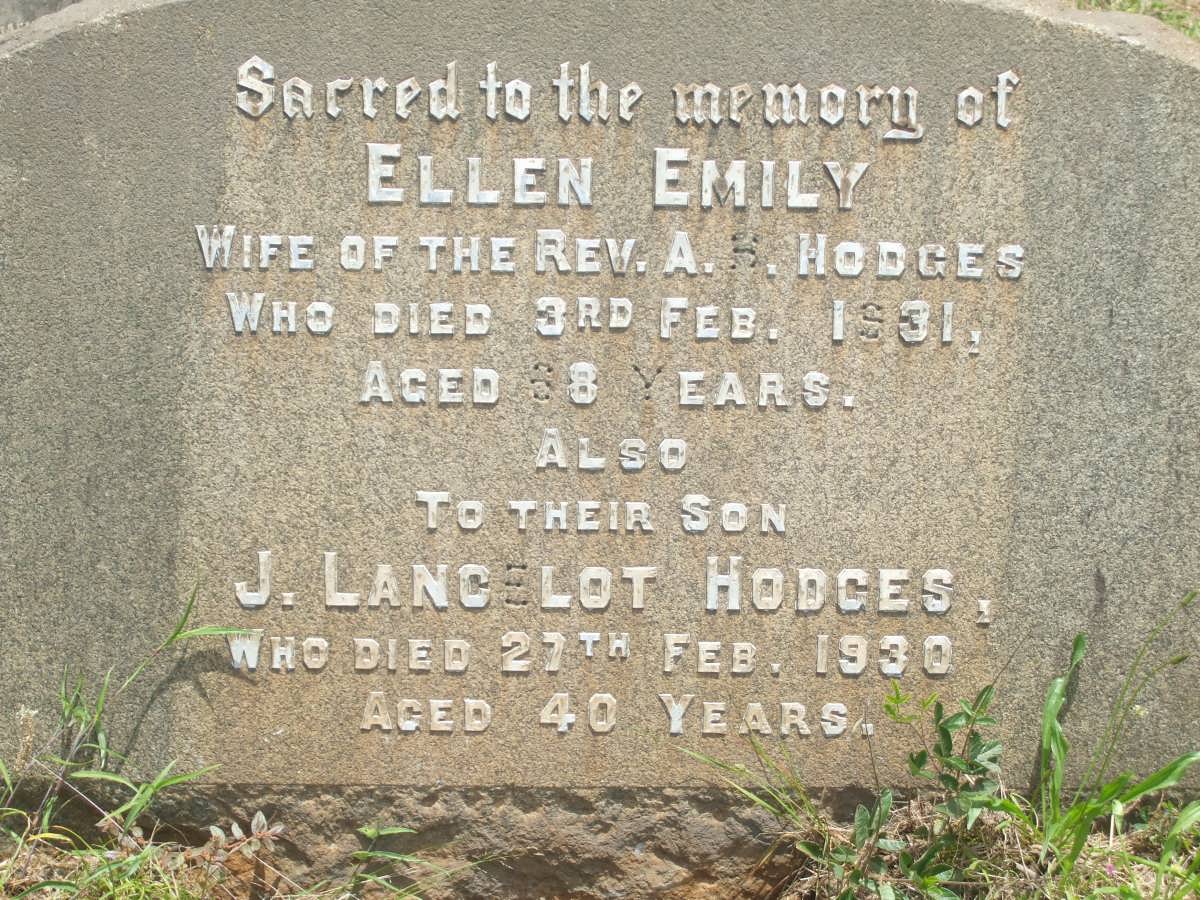 HODGES Ellen Emily -1931 :: HODGES J. Lancelot -1930
