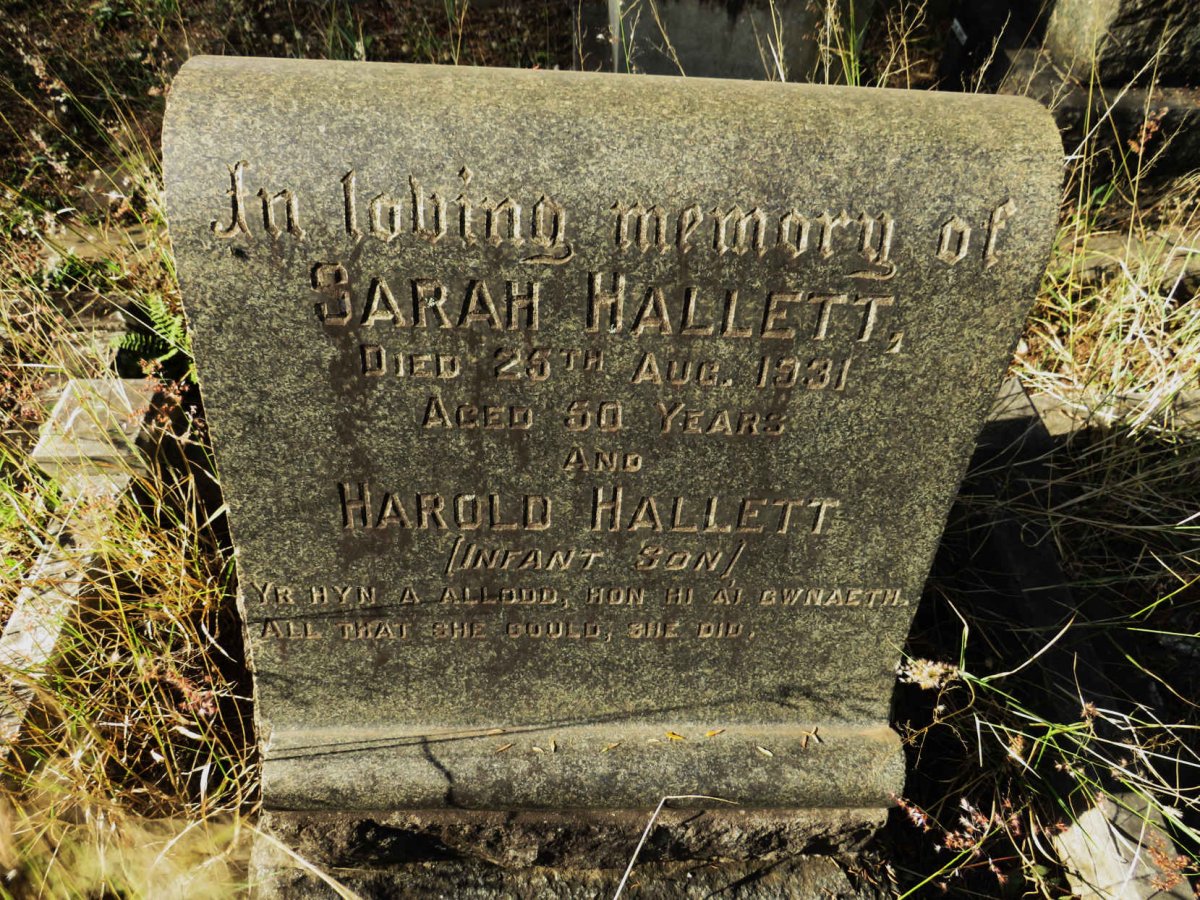 HALLETT Sarah -1931 :: HALLETT Harold