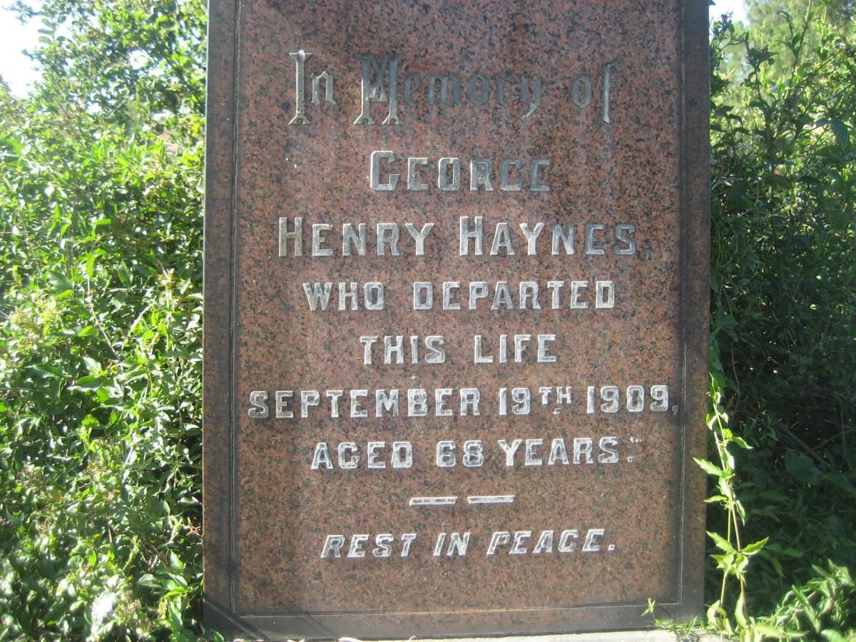 HAYNES George Henry -1909