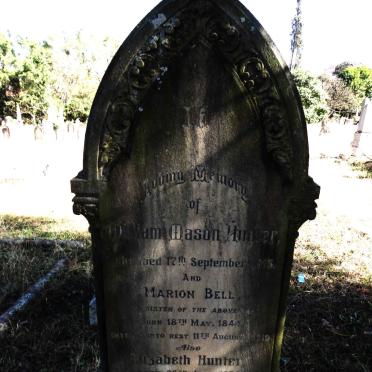 HUNTER William Mason -1915 :: BELL Marion 1844-1919 :: HUNTER Elizabeth 1850-1927