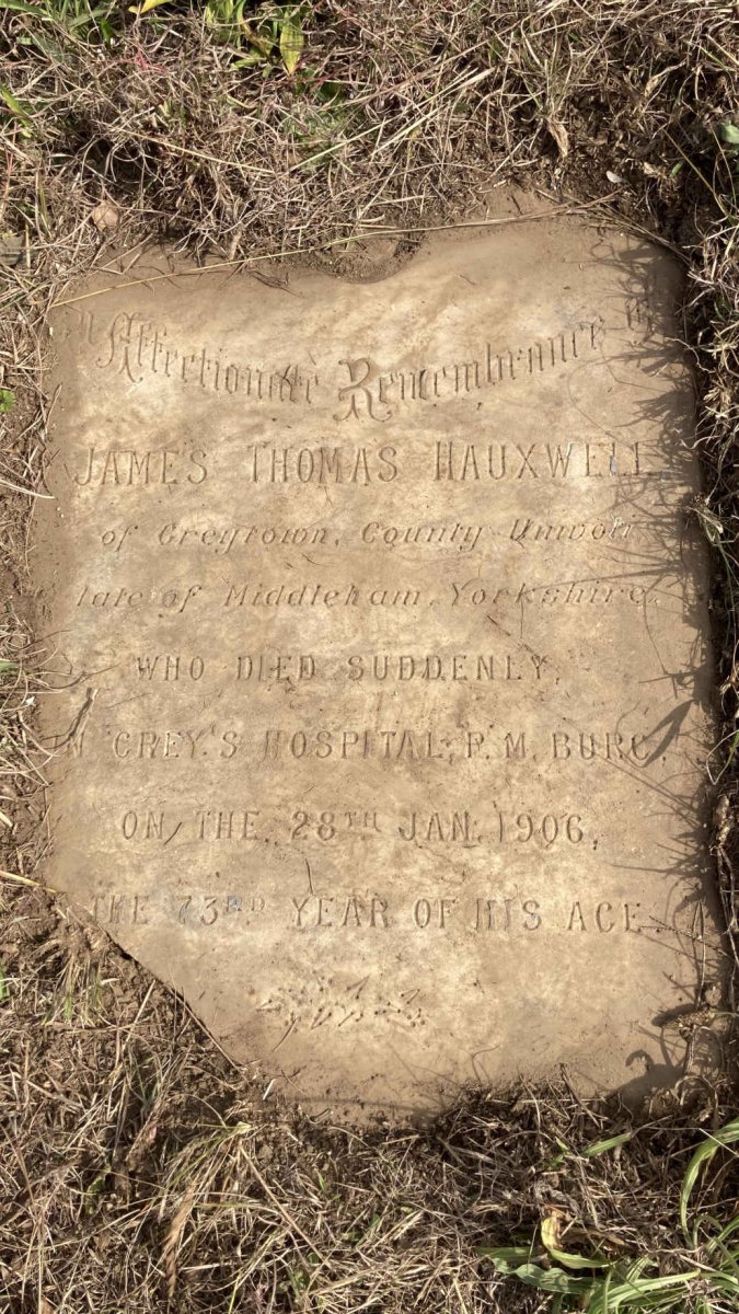 HAUXWELL James Thomas -1906