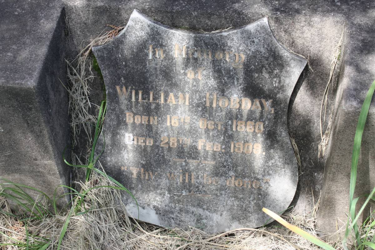HOBDAY William 1860-1909