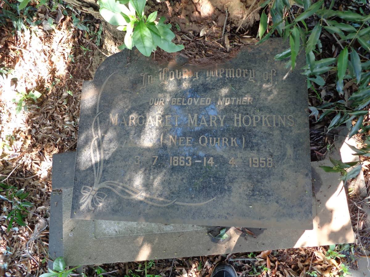 HOPKINS Margaret Mary nee QUIRK 1863-1958