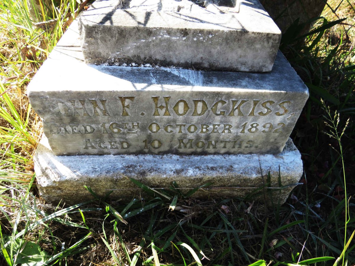 HODGKISS John F. -1892