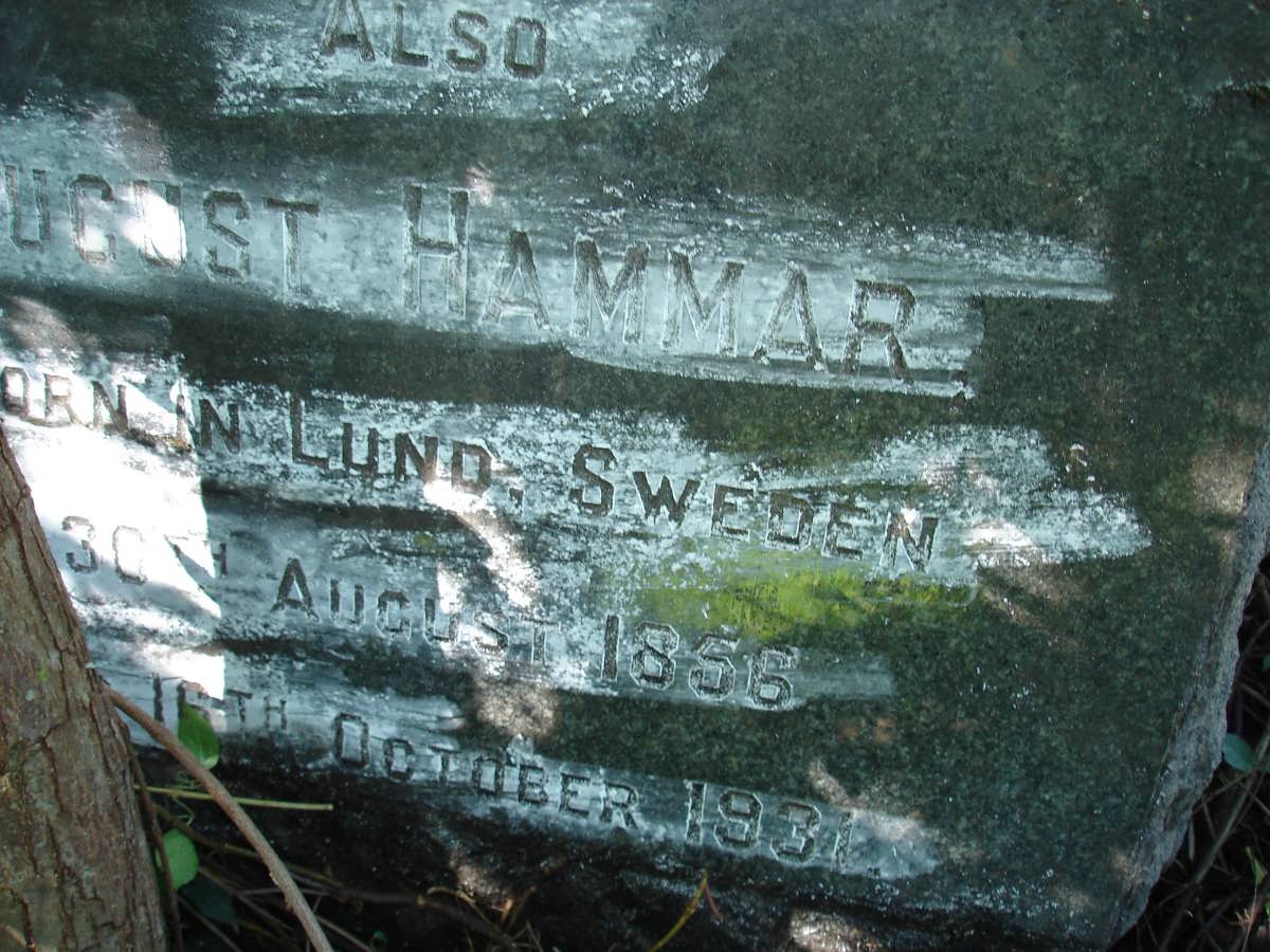 HAMMAR August 1856-1931