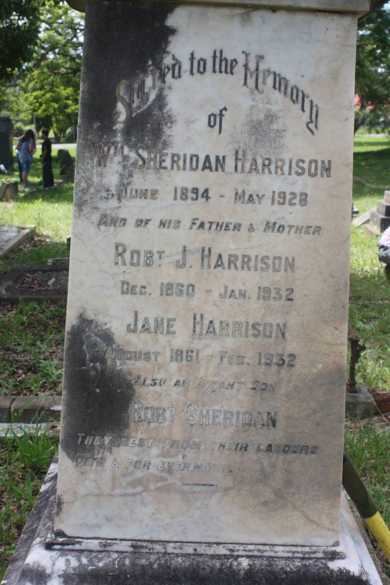 HARRISON Robert J. 1860-1932 &amp; Jane 1861-1932 :: HARRISON William Seridan 1894-1928 :: HARRISON Robert Sheridan