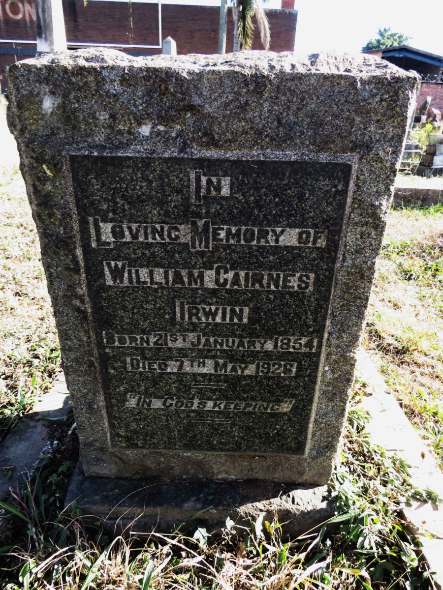 IRWIN William Cairnes 1854-1926