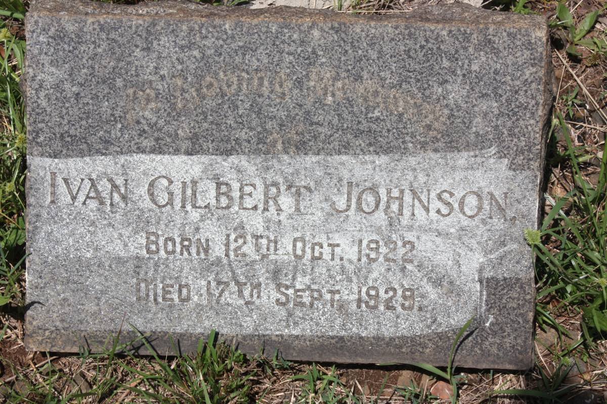 JOHNSON Ivan Gilbert 1922-1929