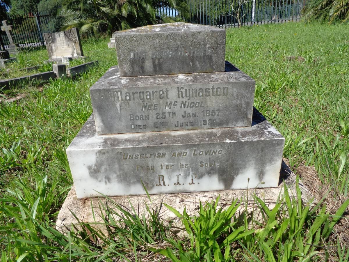 KYNASTON Margaret nee Mc NICOL 1857-1924