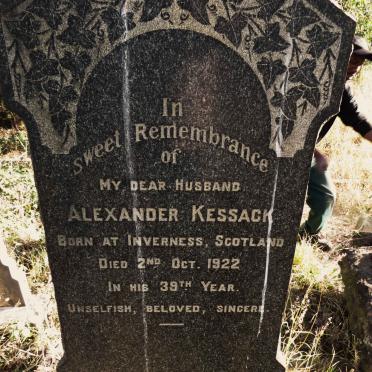 KESSACK Alexander -1922