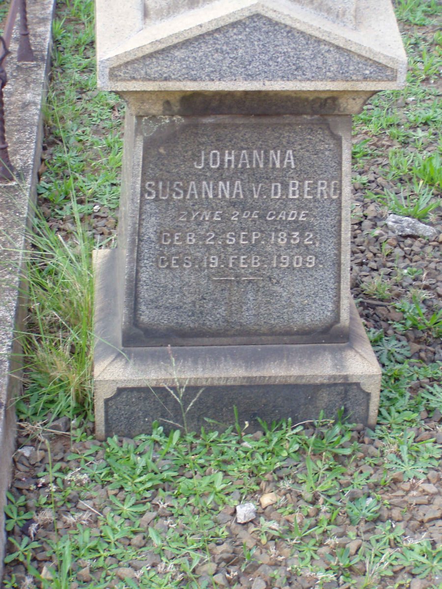 KESTELL Johanna Susanna nee V.D.BERG 1832-1909