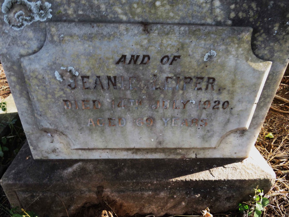LEIPER Helen Young -1899 :: LEIPER John -1910 :: LEIPER Jeanie -1920 _2