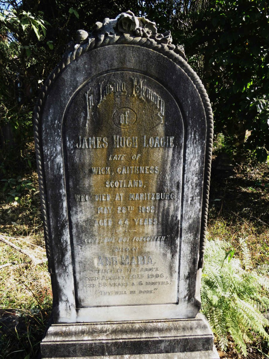 LOAGIE James Hugh -1892 & Ann Maria -1906