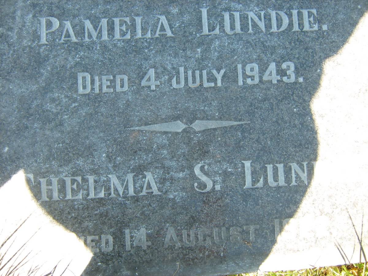 LUNDIE Pamela -1943 :: LUNDIE Thelma S. 19??