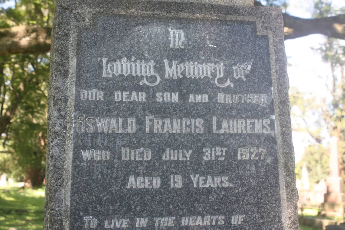 LAURENS Oswald Francis -1927