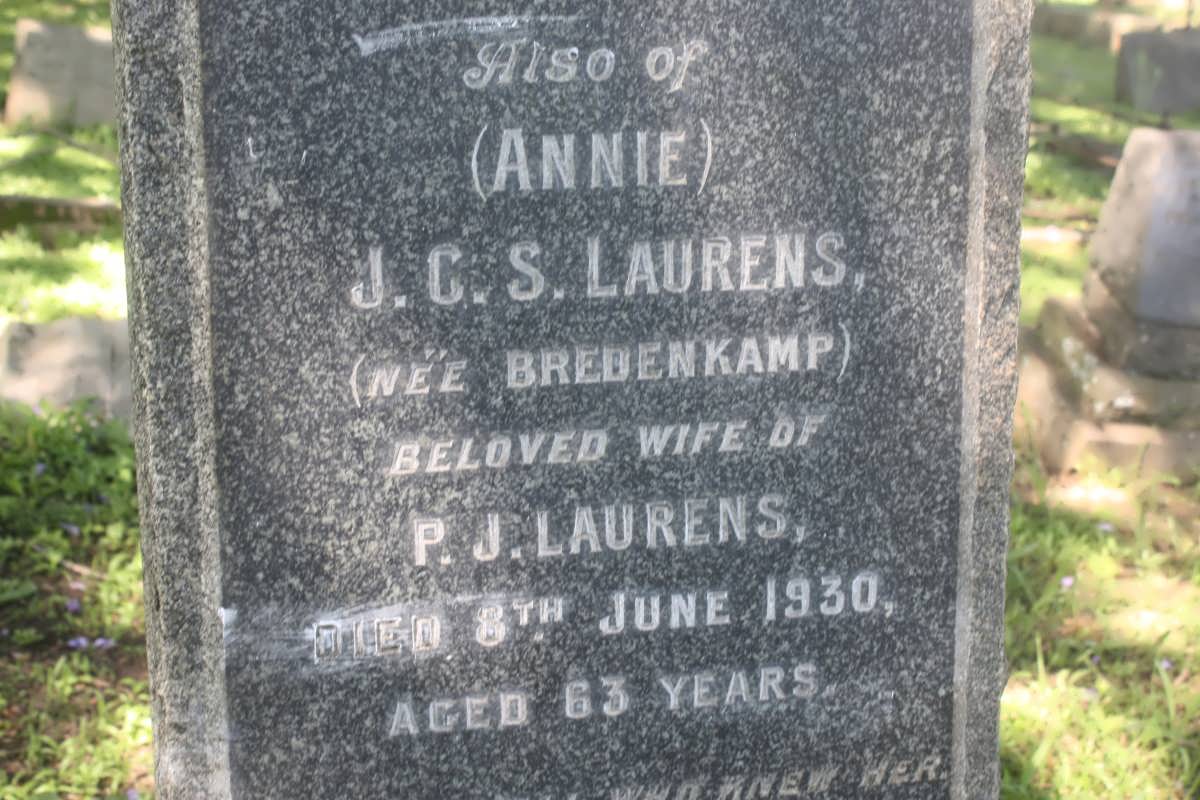 LAURENS Annie nee BREDENKAMP -1930