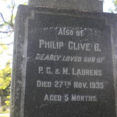 LAURENS Philip Clive B. -1935