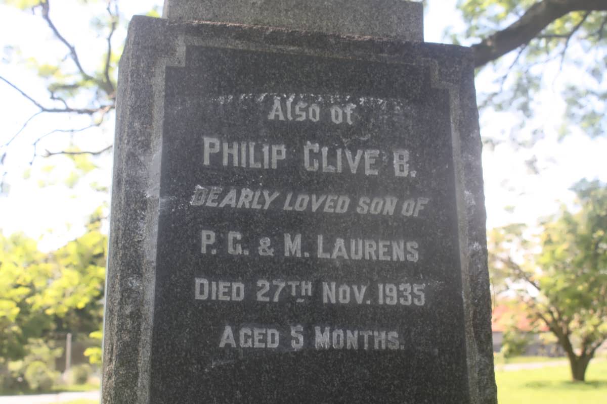 LAURENS Philip Clive B. -1935