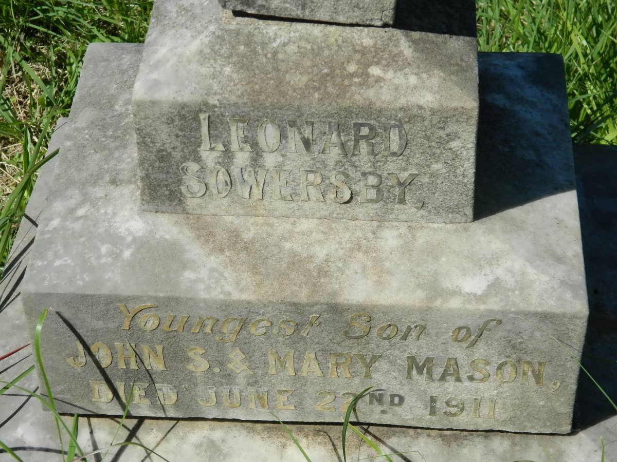 MASON Leonard Sowersby -1911