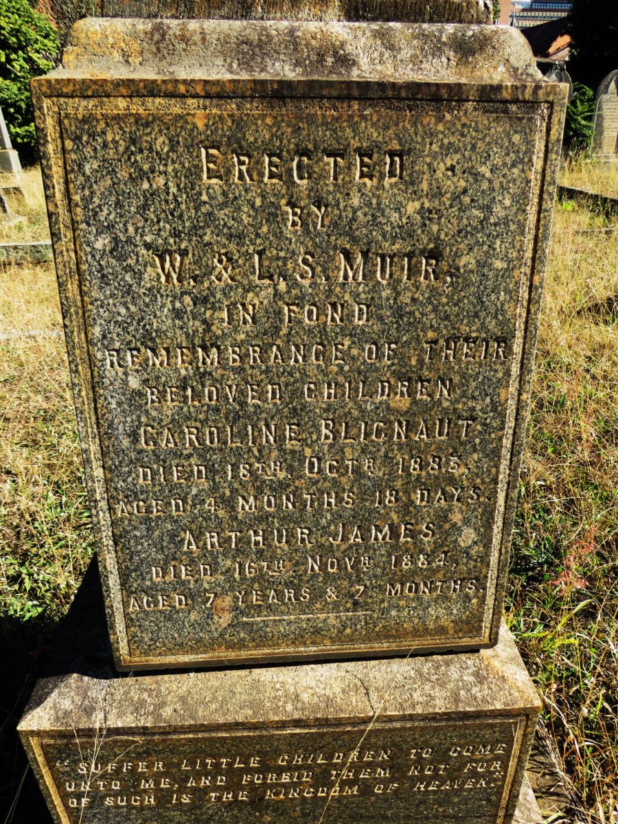 MUIR Caroline Blignaut -1883 :: MUIR Arthur James -1884