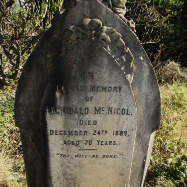 MCNICOL Archibald -1889