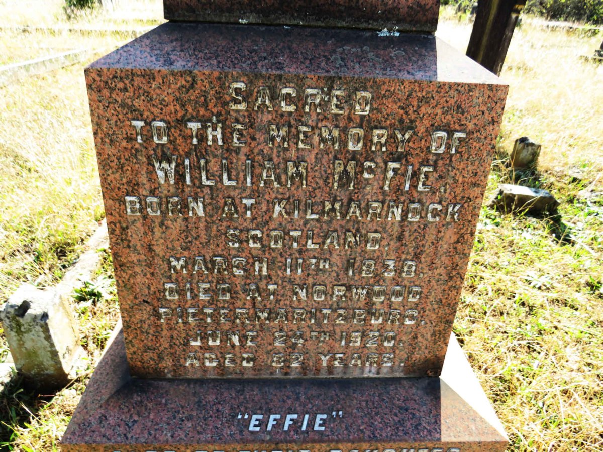 MCFIE William 1838-1920 :: MCFIE Elizabeth 1878-1915 _1