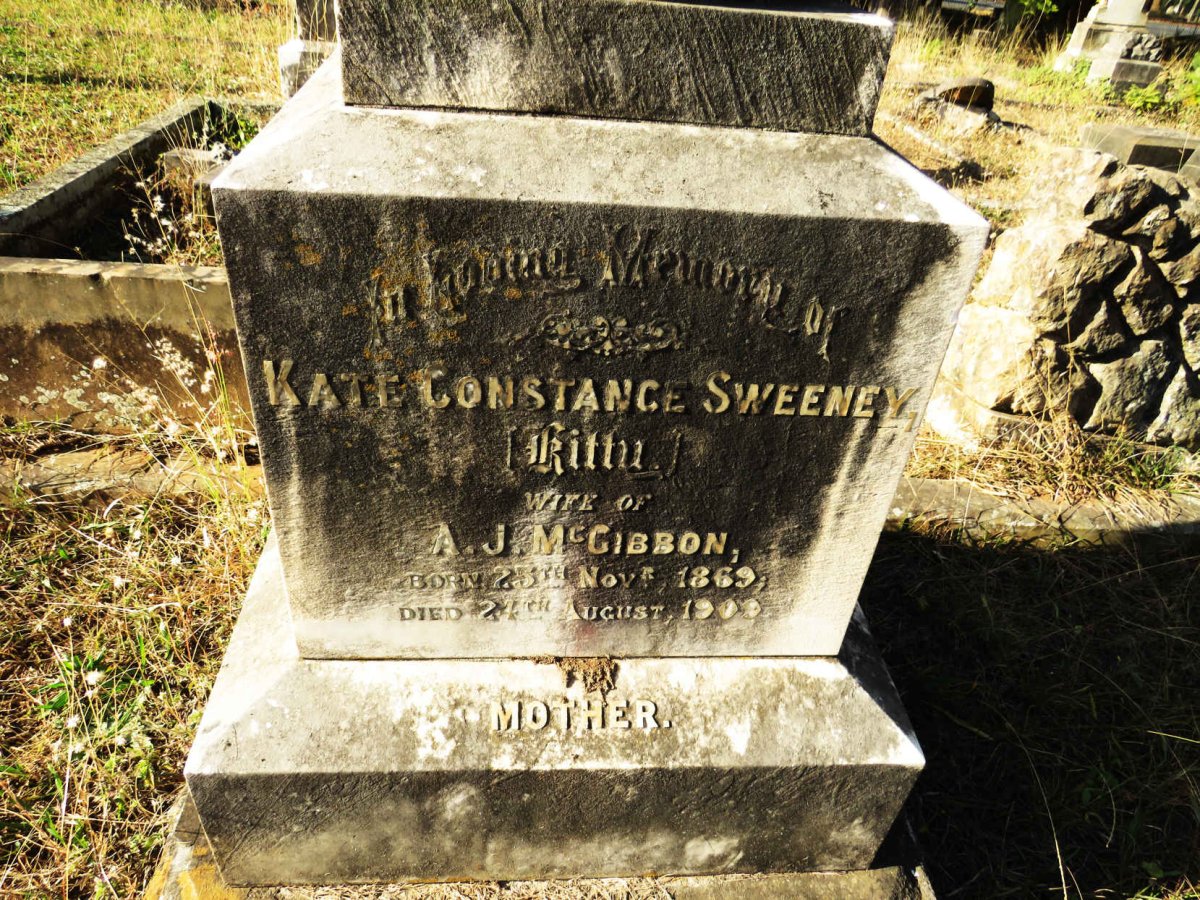 MCGIBBON Kate Constance Sweeney 1869-1909