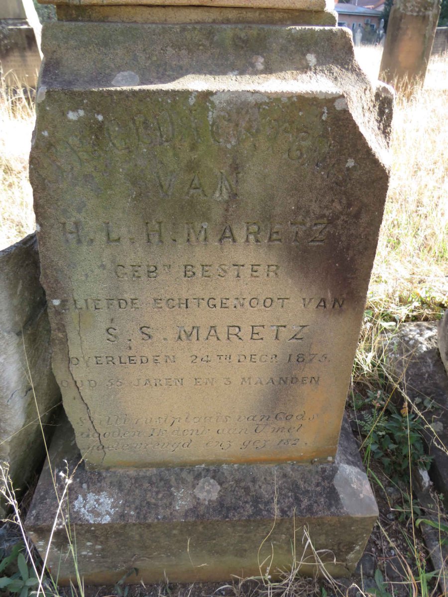 MARETZ H.L.H. nee BESTER -1875