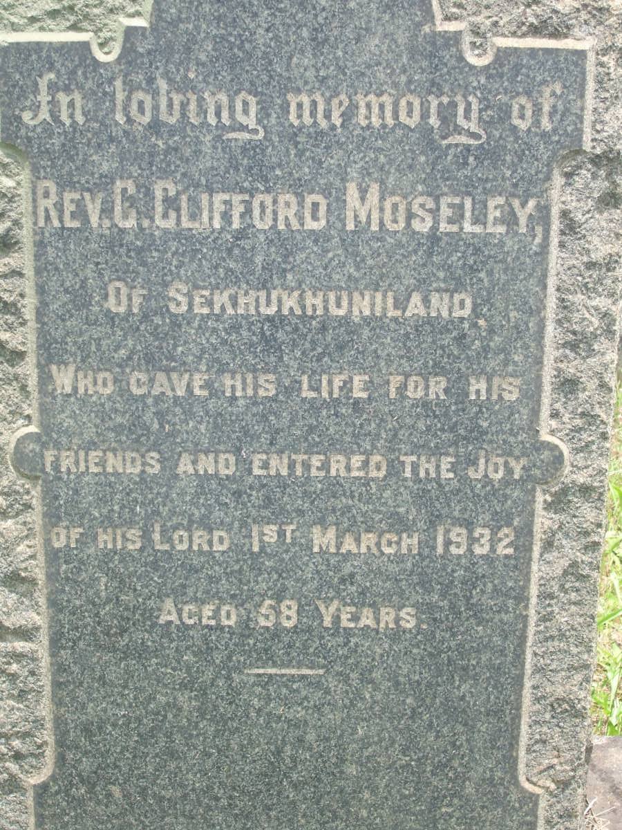 MOSELEY C. Clifford -1932